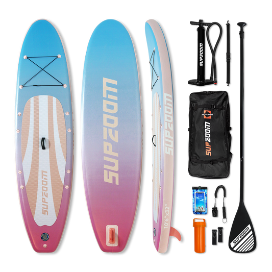 All round 10'6" inflatable stand up paddle board | Supzoom light blue style