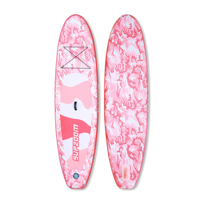 All round 10'6" pink camouflage style inflatable paddle board | Supzoom