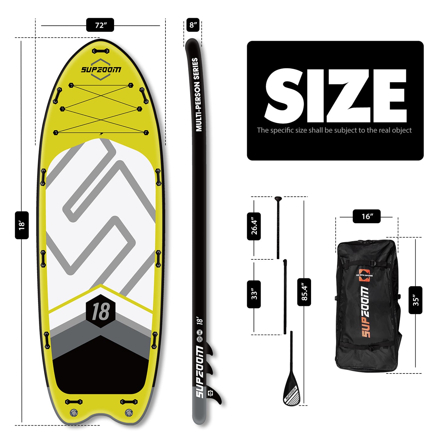 18' MULTI-PERSON SERIES sup paddleboard blue