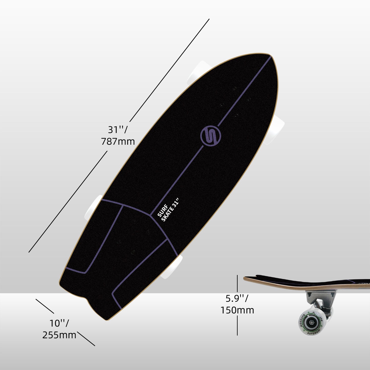 31'' Scenery Surf Skateboard