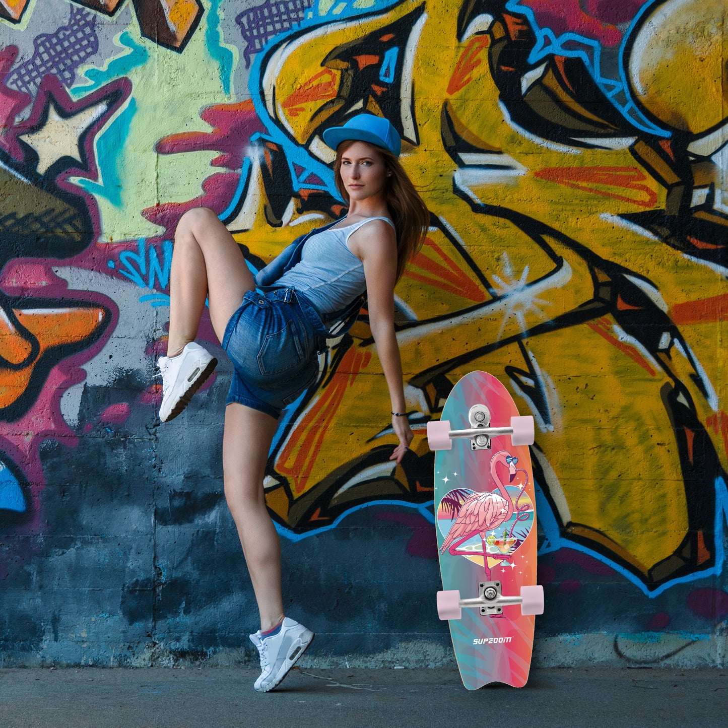 32'' Flamingo Surf Skateboard