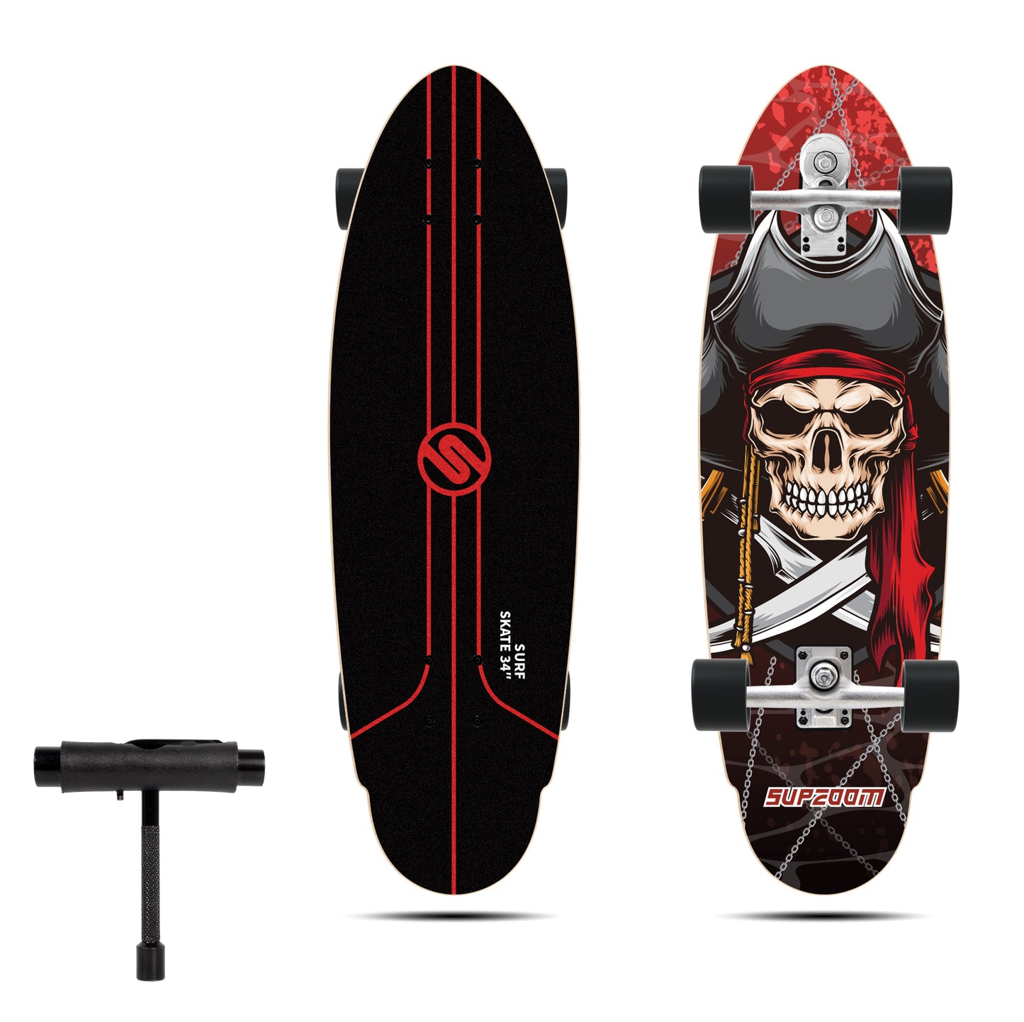 34'' Captain Surf Skateboard