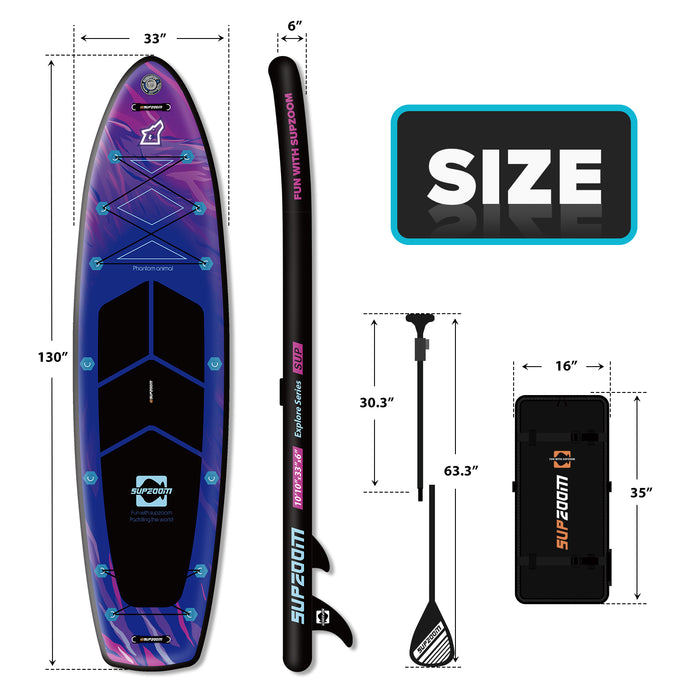 SUPZOOM double layer wolf design 10'10" all round inflatable paddle board