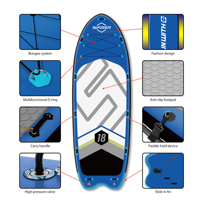 18' Multi-person series sup paddle board｜Supzoom（3 colors available)