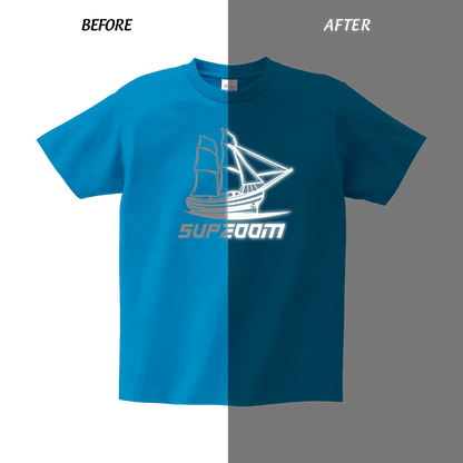 Reflective PU Pattern 100% Cotton T-shirt with Different Colors | SUPZOOM