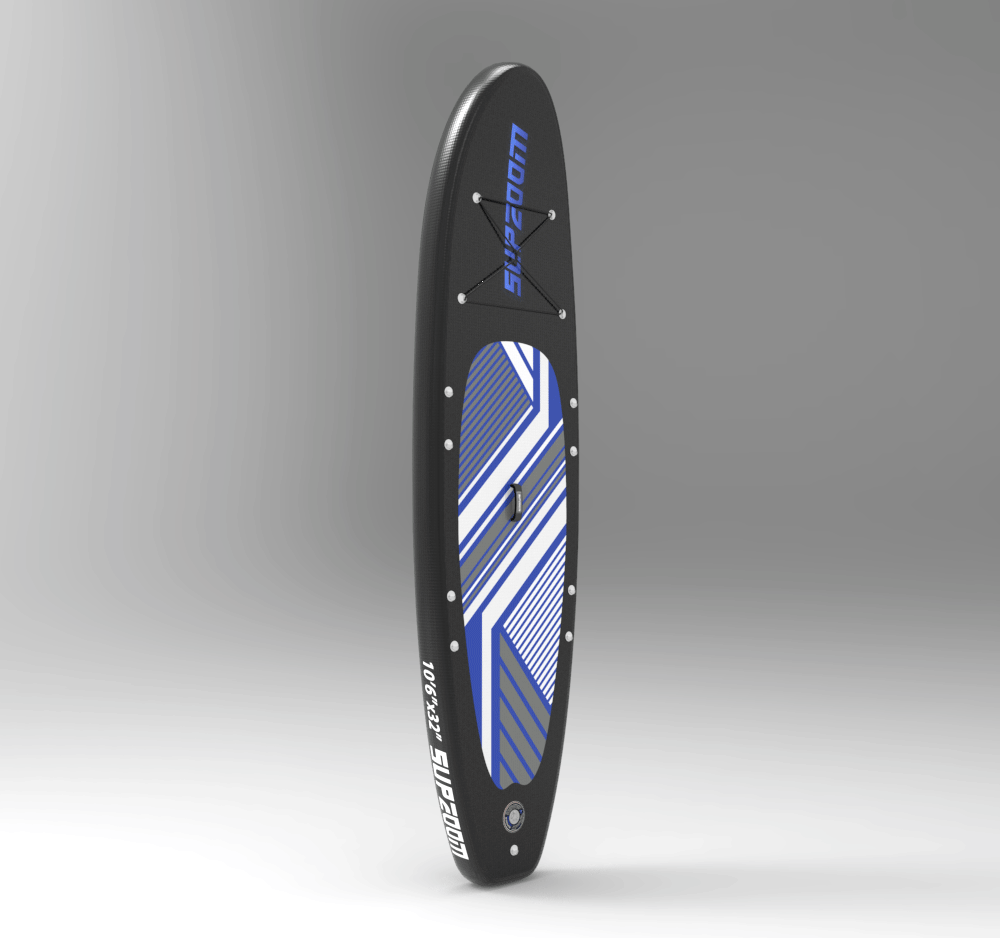 3D model of ET style all round 10'6" foldable paddle board | Supzoom