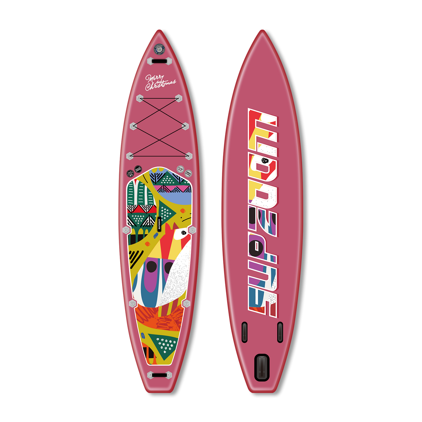 All around 11'10'' Christmas style inflatable paddle board | Supzoom