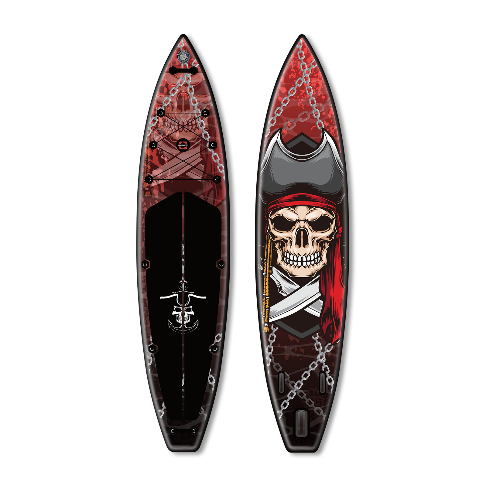 All around 11'10'' Evil Halloween skull style inflatable paddle board | Supzoom