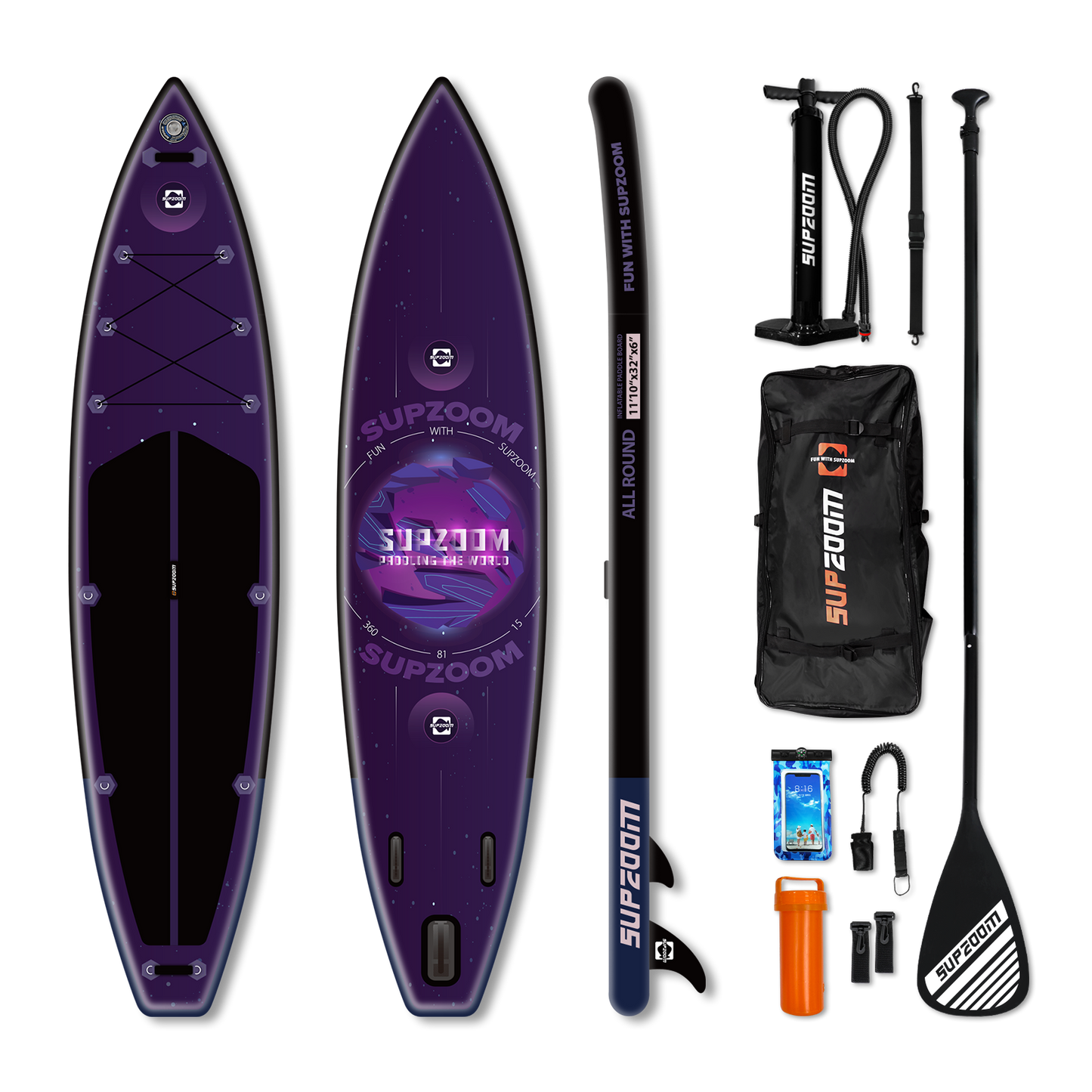 All around 11'10'' inflatable stand up paddle board | Supzoom Exploring Unknown style
