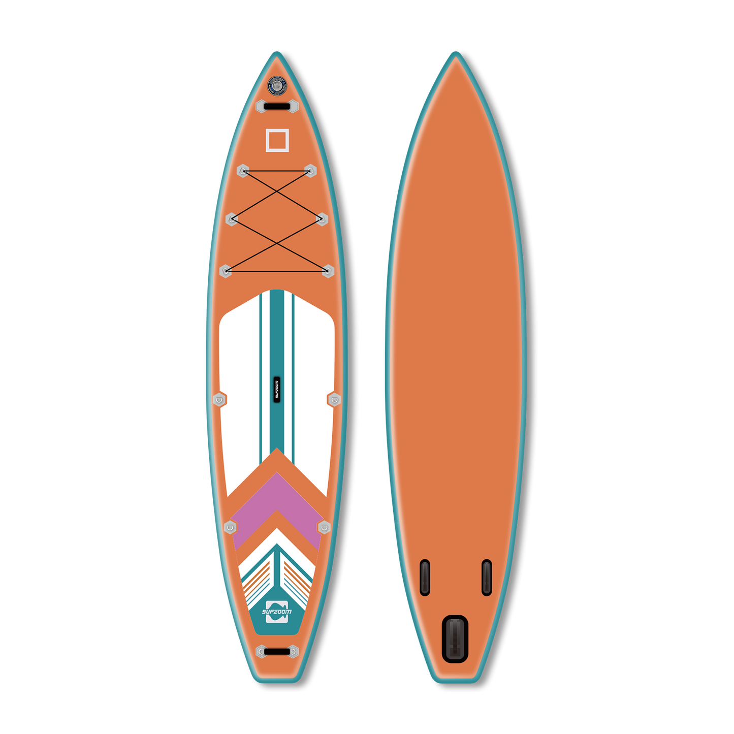 All around 11'10'' orange style inflatable paddle board | Supzoom