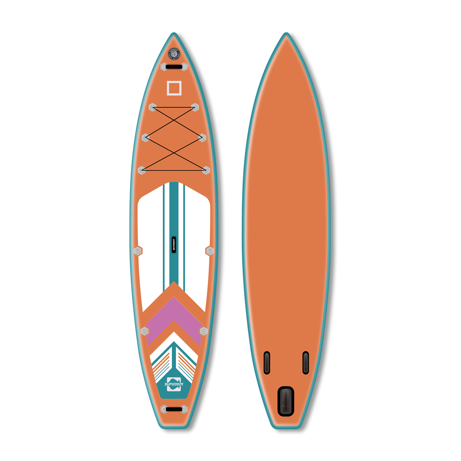 All around 11'10'' orange style inflatable paddle board | Supzoom