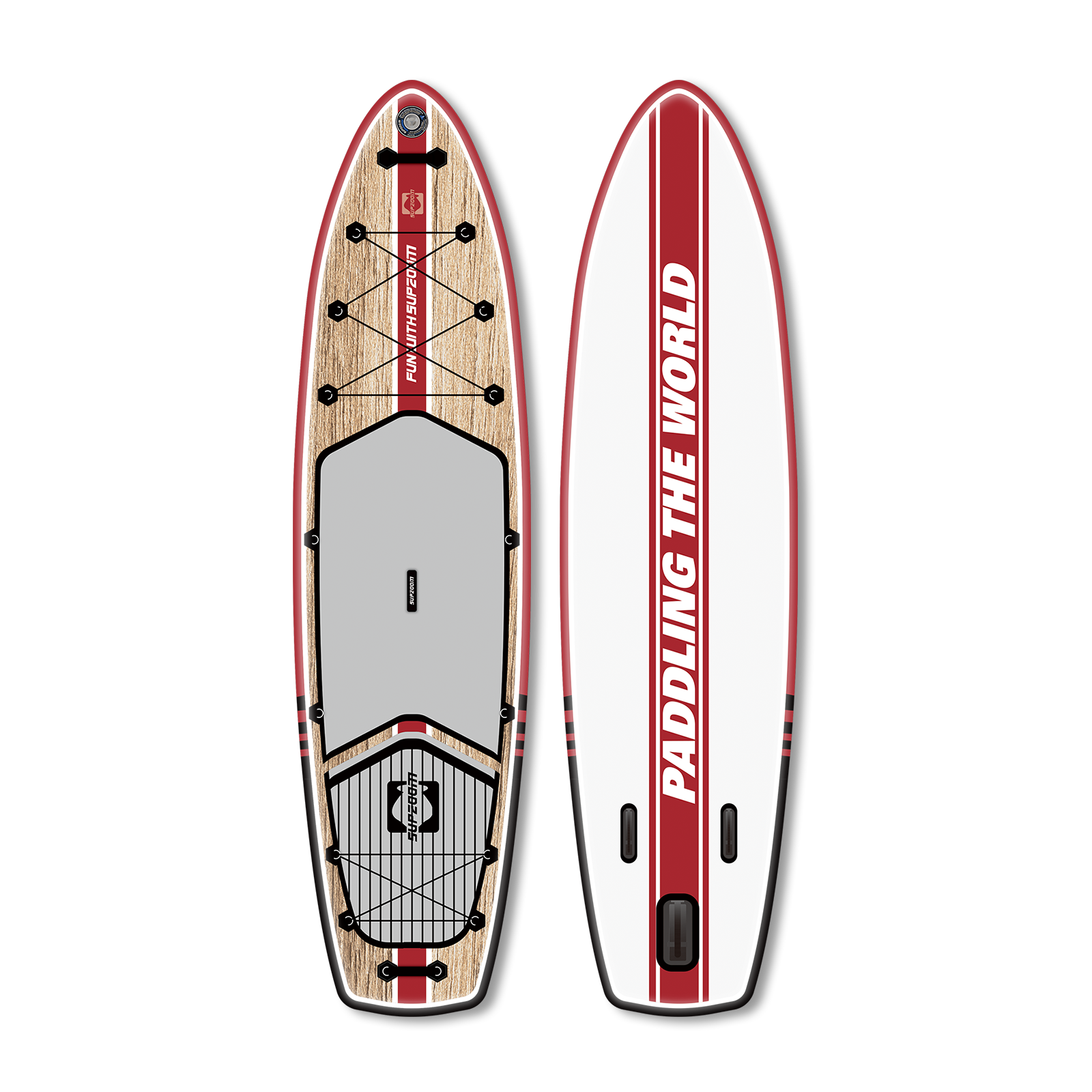 All round 10'10" Classic Series Woody style inflatable paddle board | Supzoom