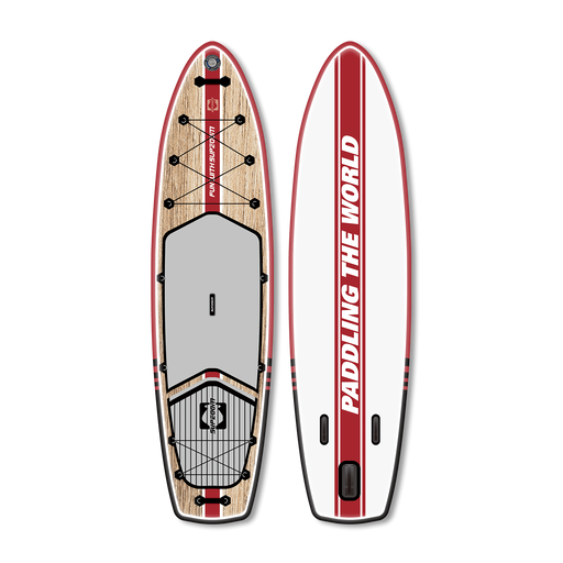 All round 10'10" Classic Series Woody style inflatable paddle board | Supzoom