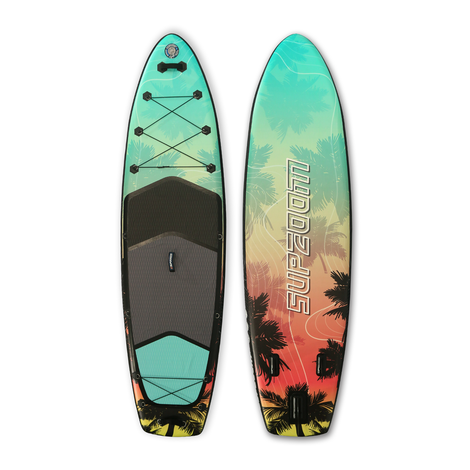 All round 10'10" double Layer palm trees colorful style inflatable paddle board | Supzoom