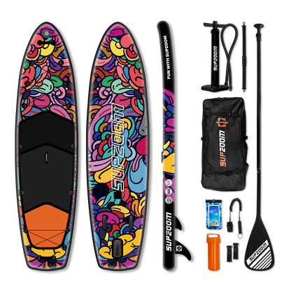 All round 10'10" inflatable stand up paddle board | Supzoom Colorful II style