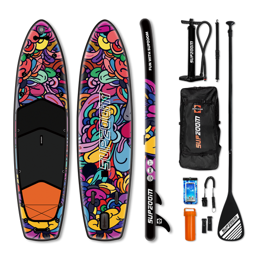 All round 10'10" inflatable stand up paddle board | Supzoom Colorful II style