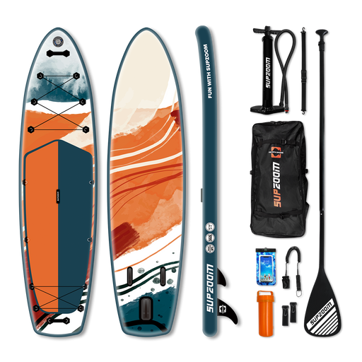 All round 10'10" inflatable stand up paddle board | Supzoom double layer Ink series Sunset style