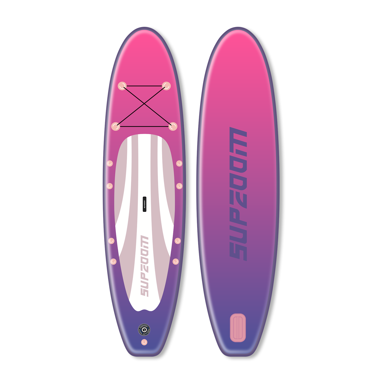All round 10'6" Macaron purple style inflatable paddle board | Supzoom