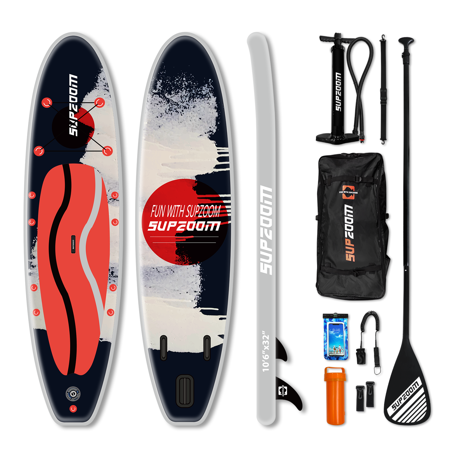 All round 10'6" inflatable stand up paddle board | Supzoom