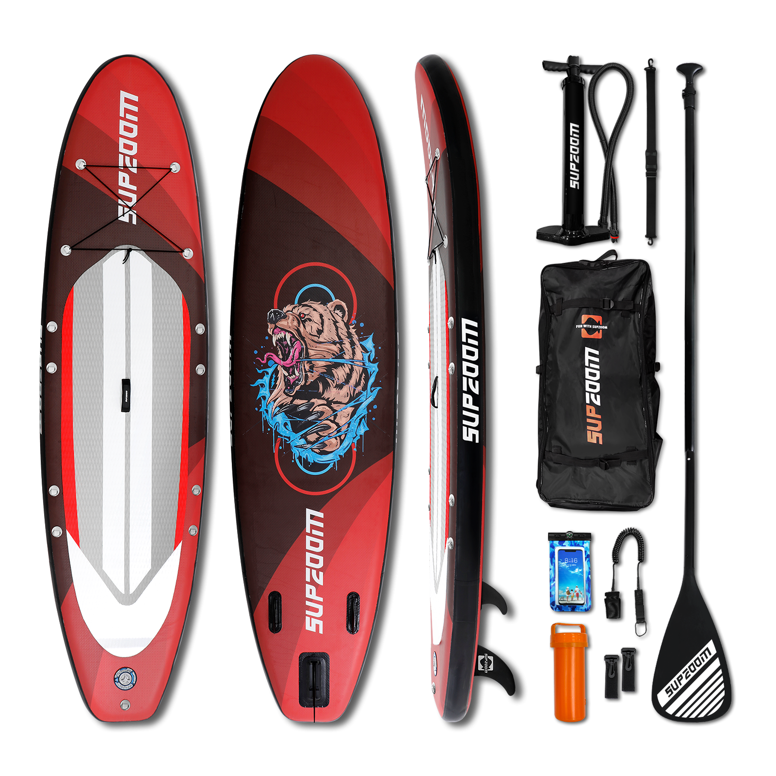 All round 10'6" inflatable stand up paddle board | Supzoom crazy bear