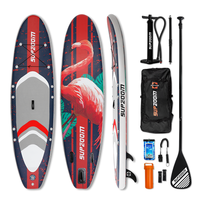 All round 10'6" inflatable stand up paddle board | Supzoom flamingo style