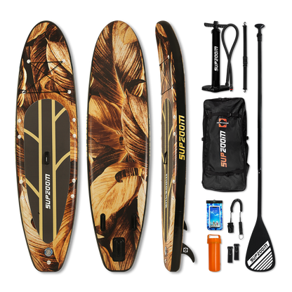All round 10'6" inflatable stand up paddle board | Supzoom golden leaves style