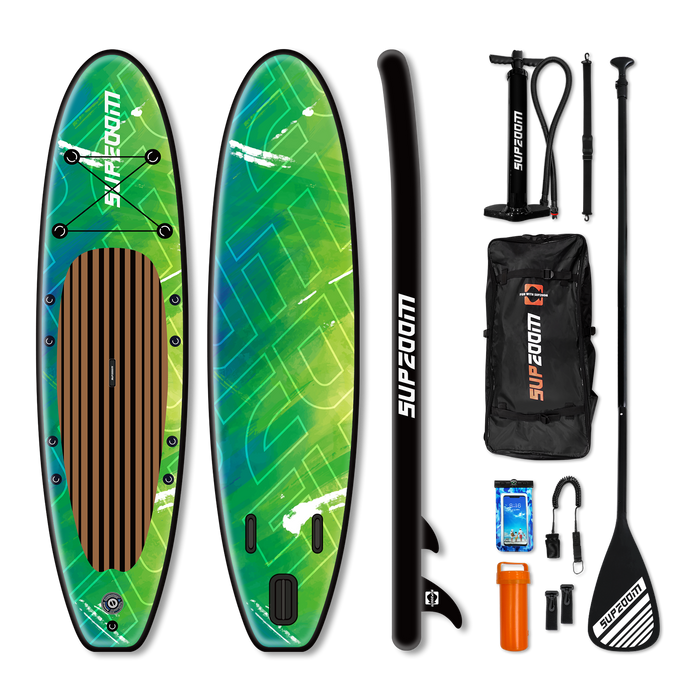 All round 10'6" inflatable stand up paddle board | Supzoom green style 