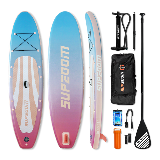 All round 10'6" inflatable stand up paddle board | Supzoom light blue style