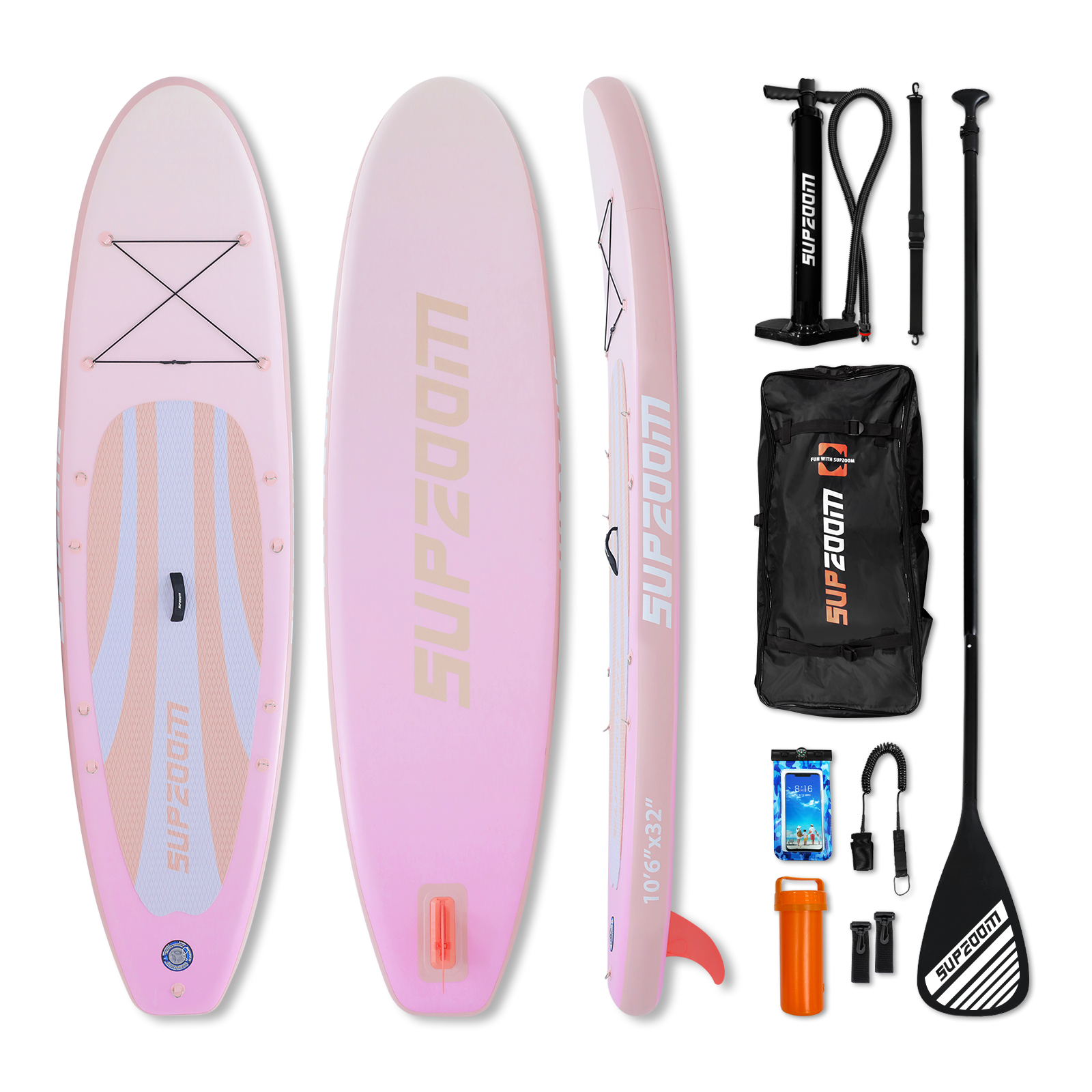 All round 10'6" inflatable stand up paddle board | Supzoom light purple style