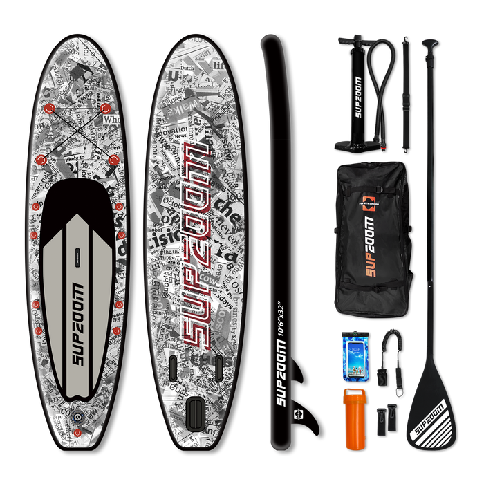 All round 10'6" inflatable stand up paddle board | Supzoom magazine style