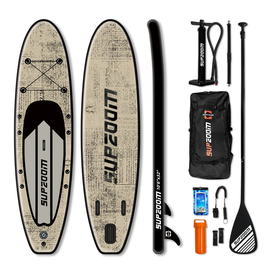 All round 10'6" inflatable stand up paddle board | Supzoom newspaper style
