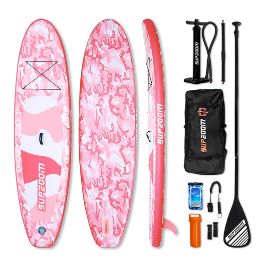 All round 10'6" inflatable stand up paddle board | Supzoom pink camouflage style