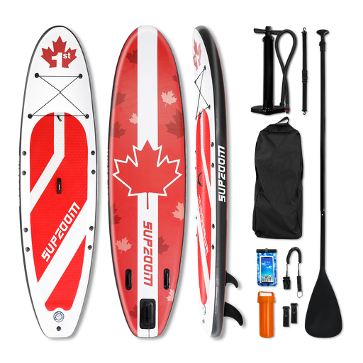 All round 10'6" inflatable stand up paddle board | Supzoom red leaf style