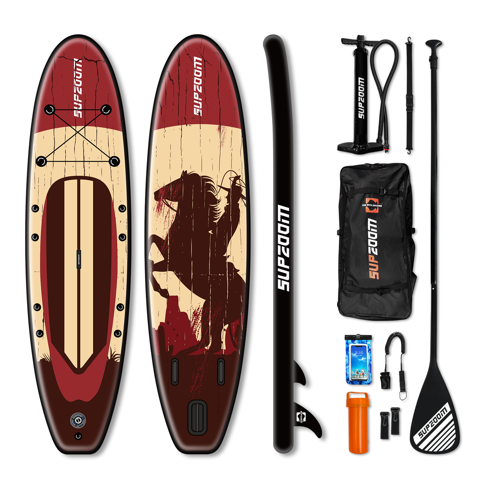 All round 10'6" inflatable stand up paddle board | Supzoom western cowboy style
