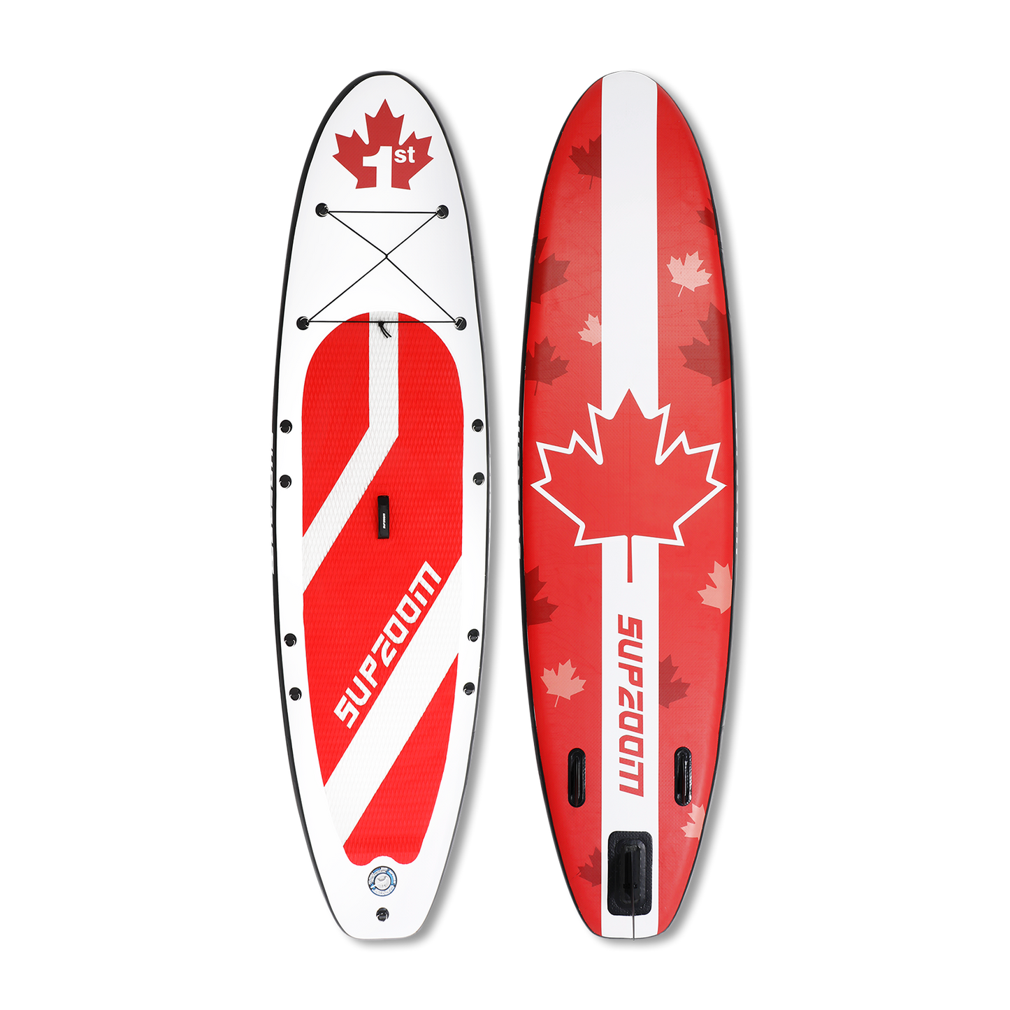 All round 10'6" red leaf inflatable paddle board | Supzoom