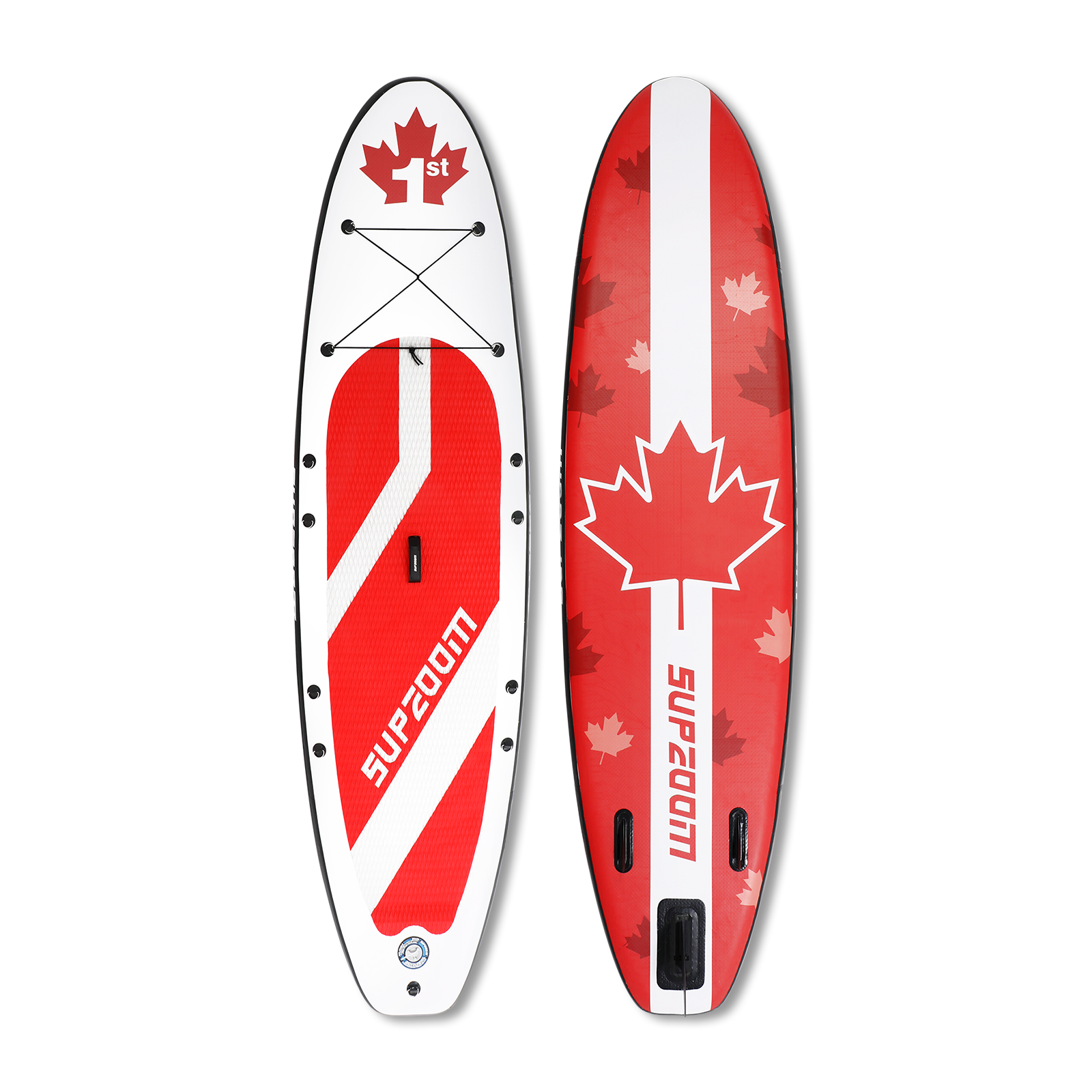 All round 10'6" red leaf inflatable paddle board | Supzoom
