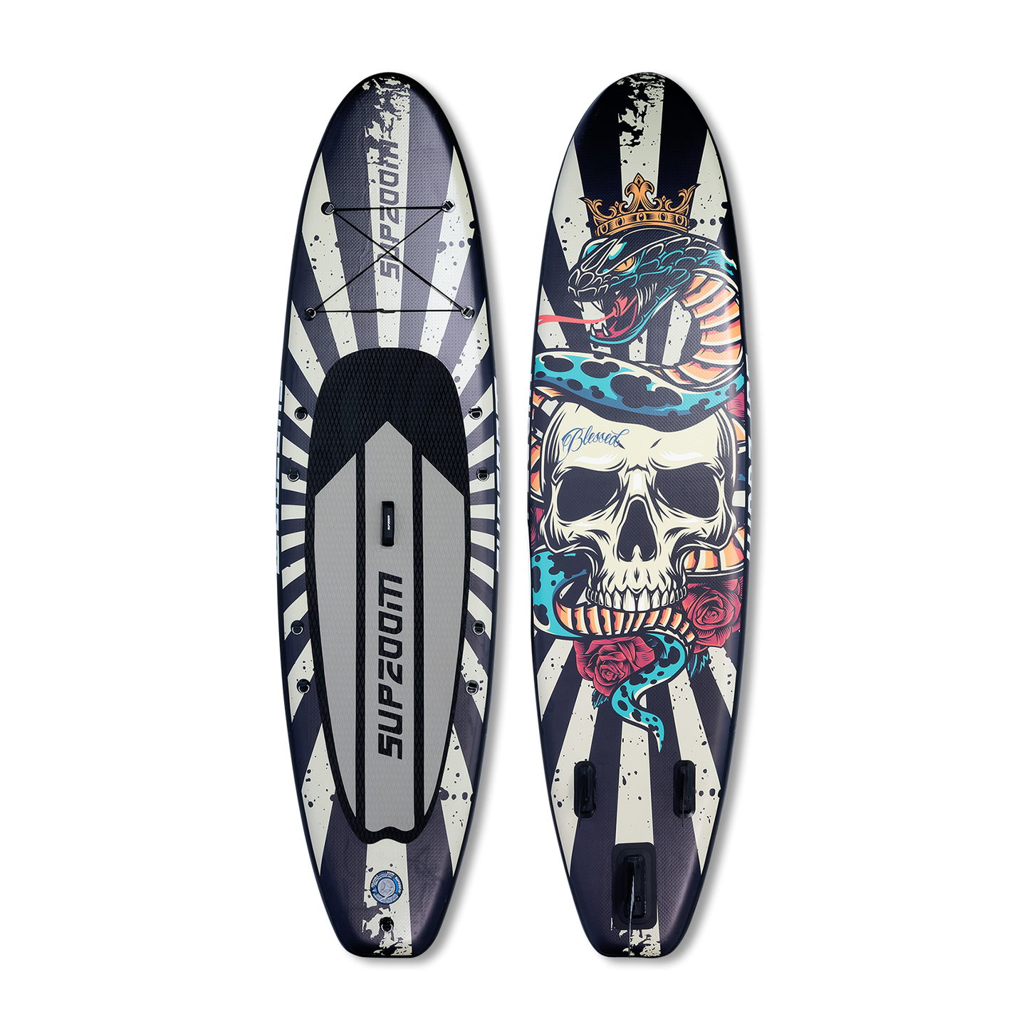 All round 10'6" skull style inflatable paddle board | Supzoom