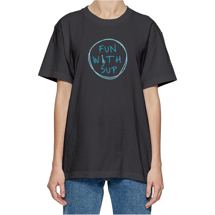 Fun With Sup Blue Unisexe Paddling 100% Coton T-shirt Outdoor avec Différentes Couleurs | SUPZOOM