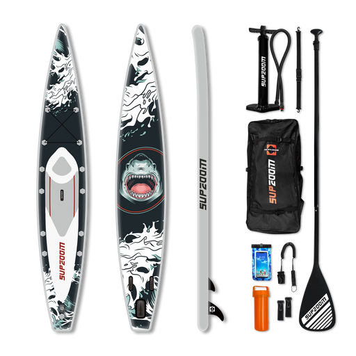 Racing 14' inflatable stand up paddle board | Supzoom shark style