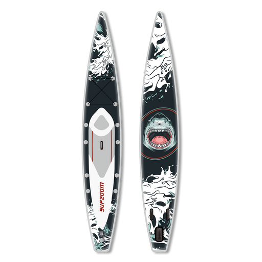 Racing 14' shark style inflatable paddle board | Supzoom
