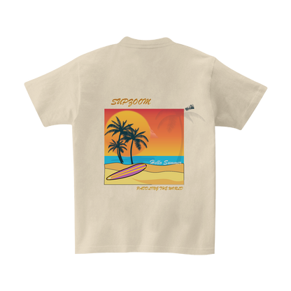 Sunset & Paddleboard - T-shirt unisexe 100% coton avec différentes couleurs | SUPZOOM