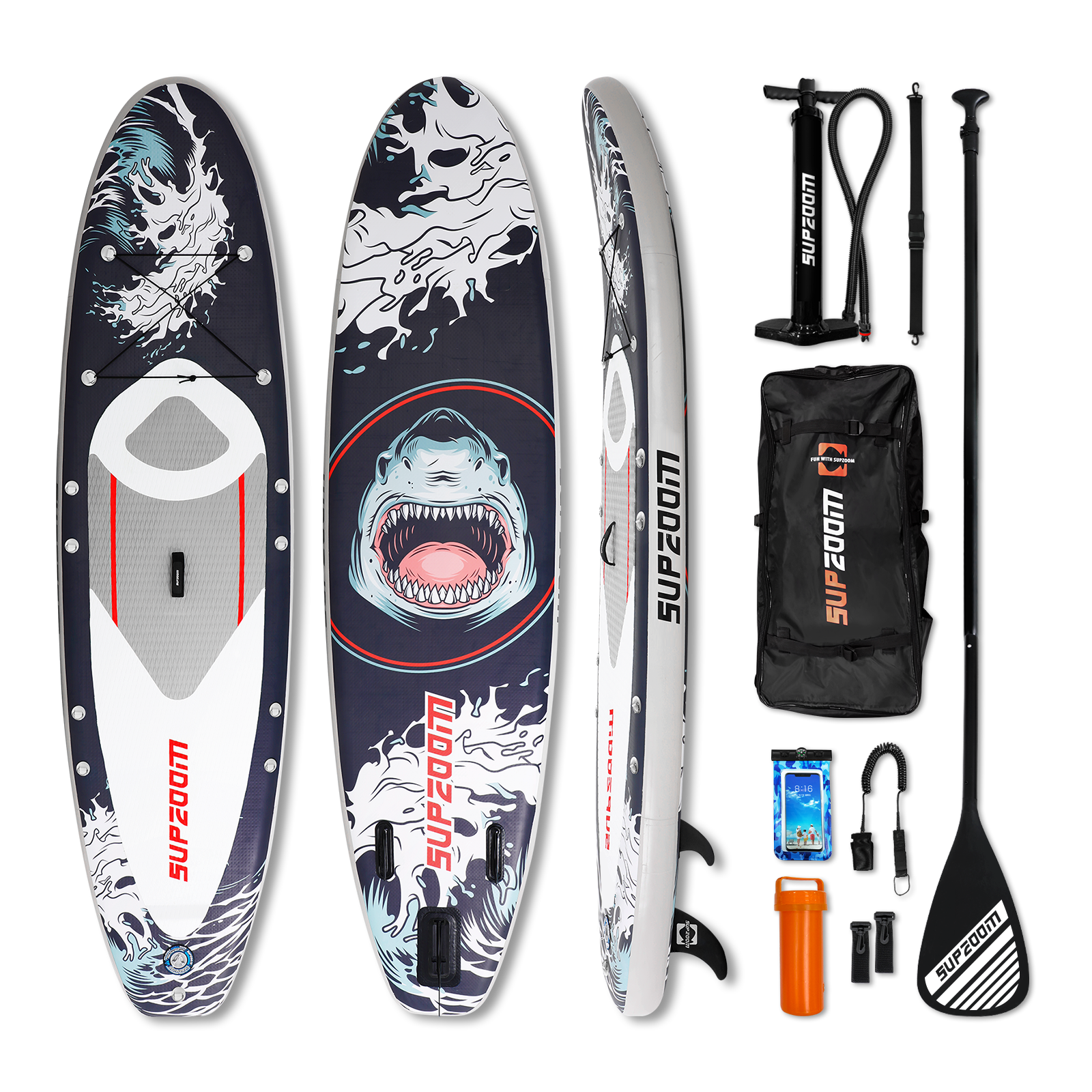 Shark all round 10'6" inflatable stand up paddle board | Supzoom