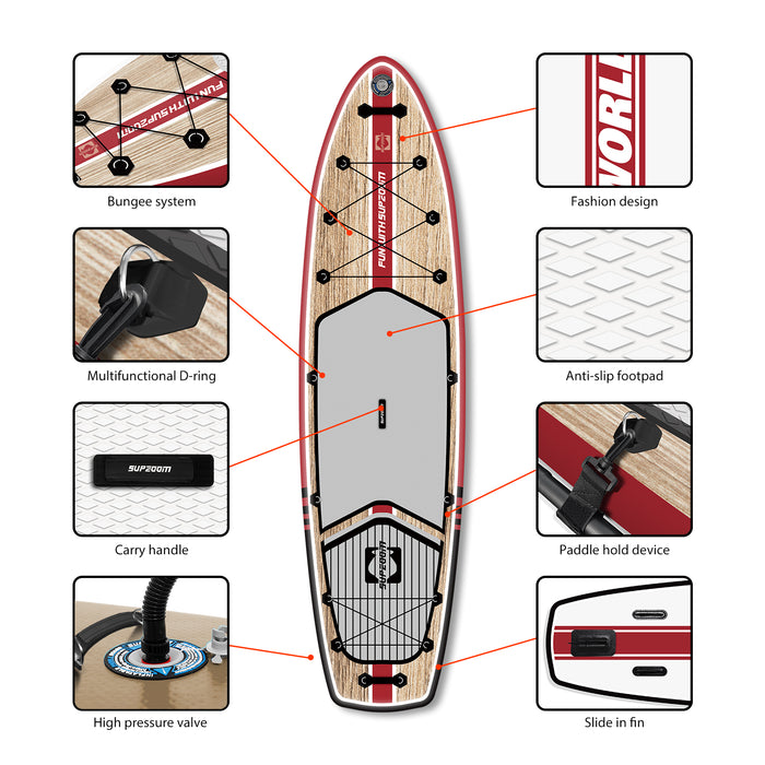 The details of Classic Series Woody style all round 10'10" sup | Supzoom