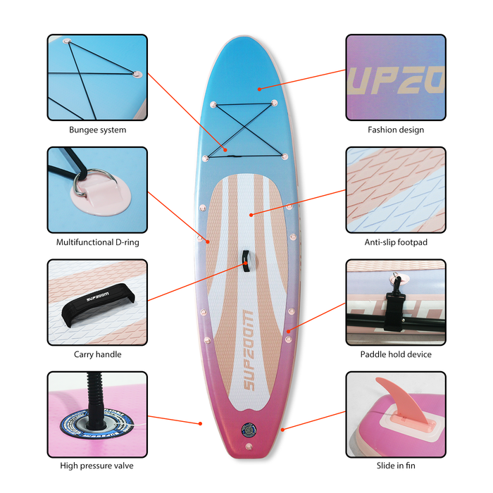 The details of light blue style all round 10'6" sup | Supzoom