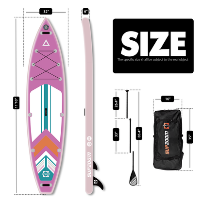 The size of all around 11'10'' paddle board | Supzoom Fruit Color style