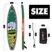 The size of all around 11'10'' paddle board | Supzoom green Christmas style
