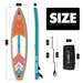The size of all around 11'10'' paddle board | Supzoom orange style