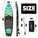 The size of all round 10'10" paddle board | Supzoom double Layer palm trees colorful style