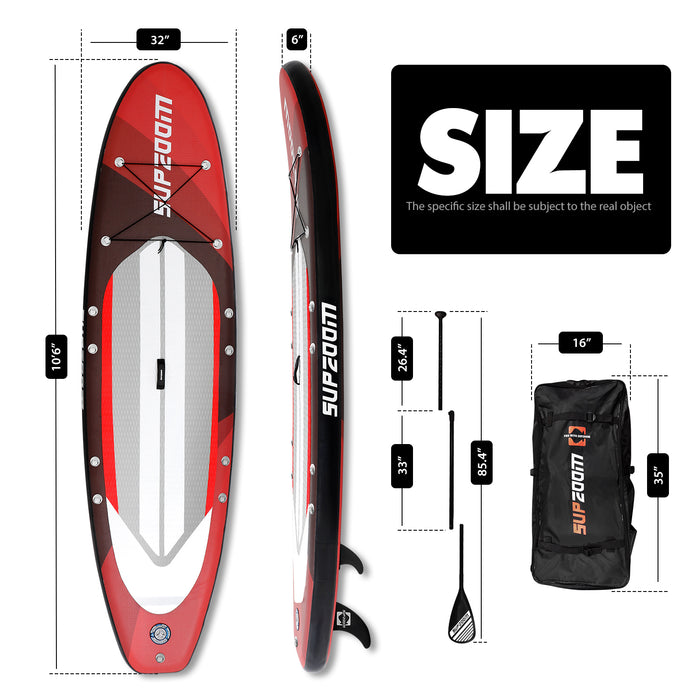 The size of all round 10'6" paddle board | Supzoom crazy bear