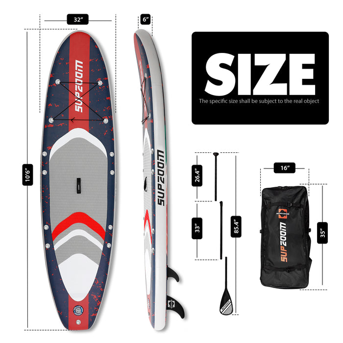 The size of all round 10'6" paddle board | Supzoom flamingo style